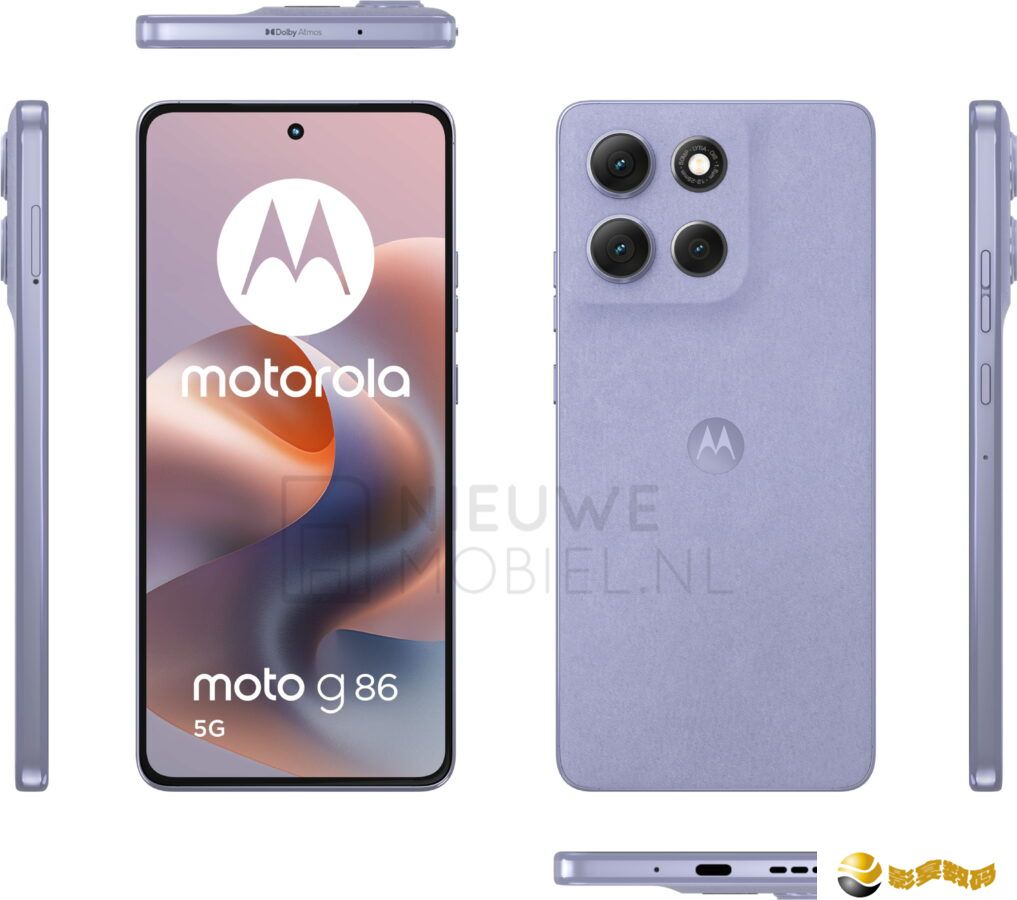 摩托罗拉 Moto G86 5G 手机渲染图首曝：Edge 风格、5000 万主摄，预估售 330 欧元